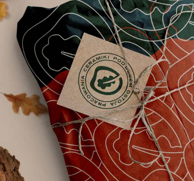 projekt graficzny logo wzór pattern marki studio ceramiki ostoja